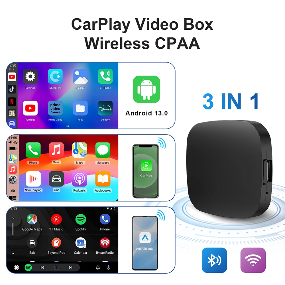 Android 13 Carplay Ai Box Wireless Android Auto Smart TV Box Car Intelligent System WIFI Support Netflix YouTube FOTA Upgrade Android 13 Carplay Ai Box Wireless Android Auto Smart TV Box Car Intelligent System WIFI Support Netflix YouTube FOTA Upgrade